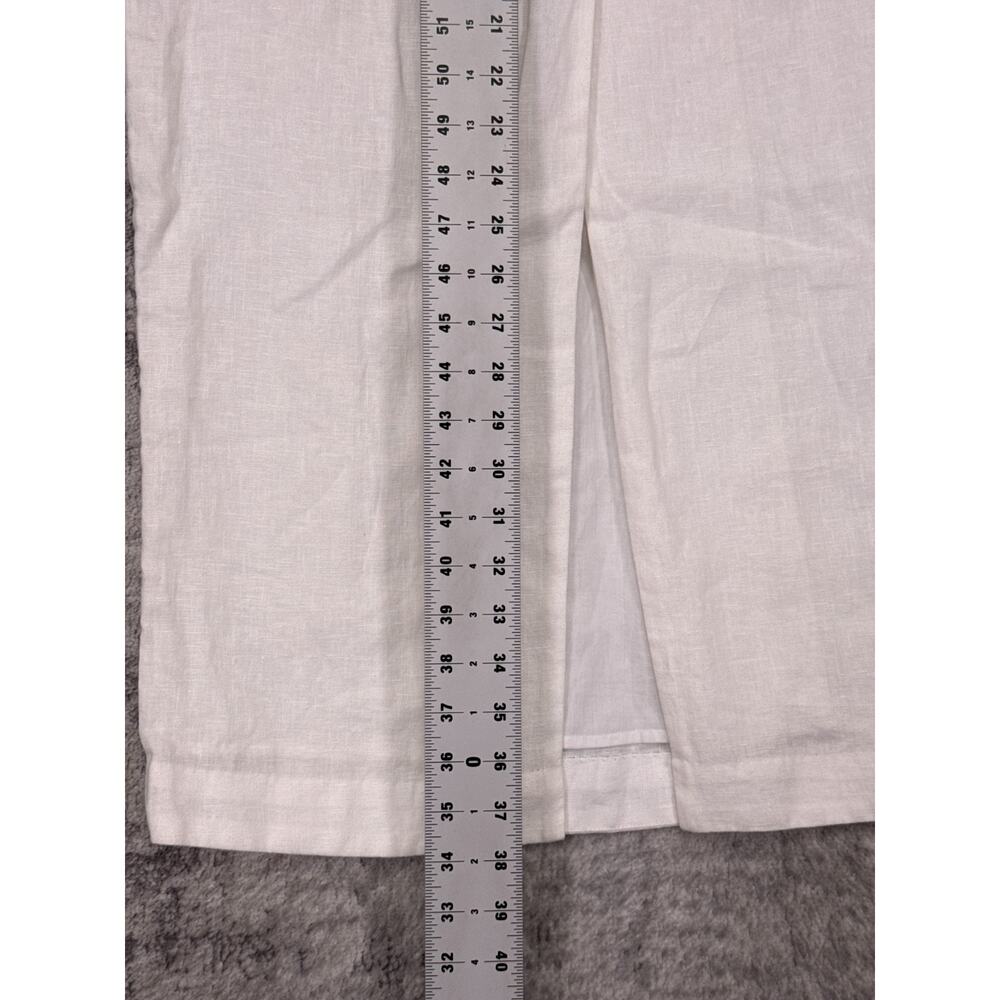 New Posse Maxi Skirt Small Womens Gigi Linen Column Button Front Ivory - Picture 5 of 7